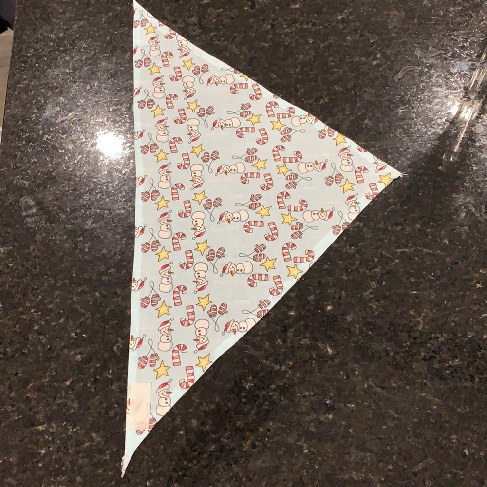 Christmas snowman dog bandanna